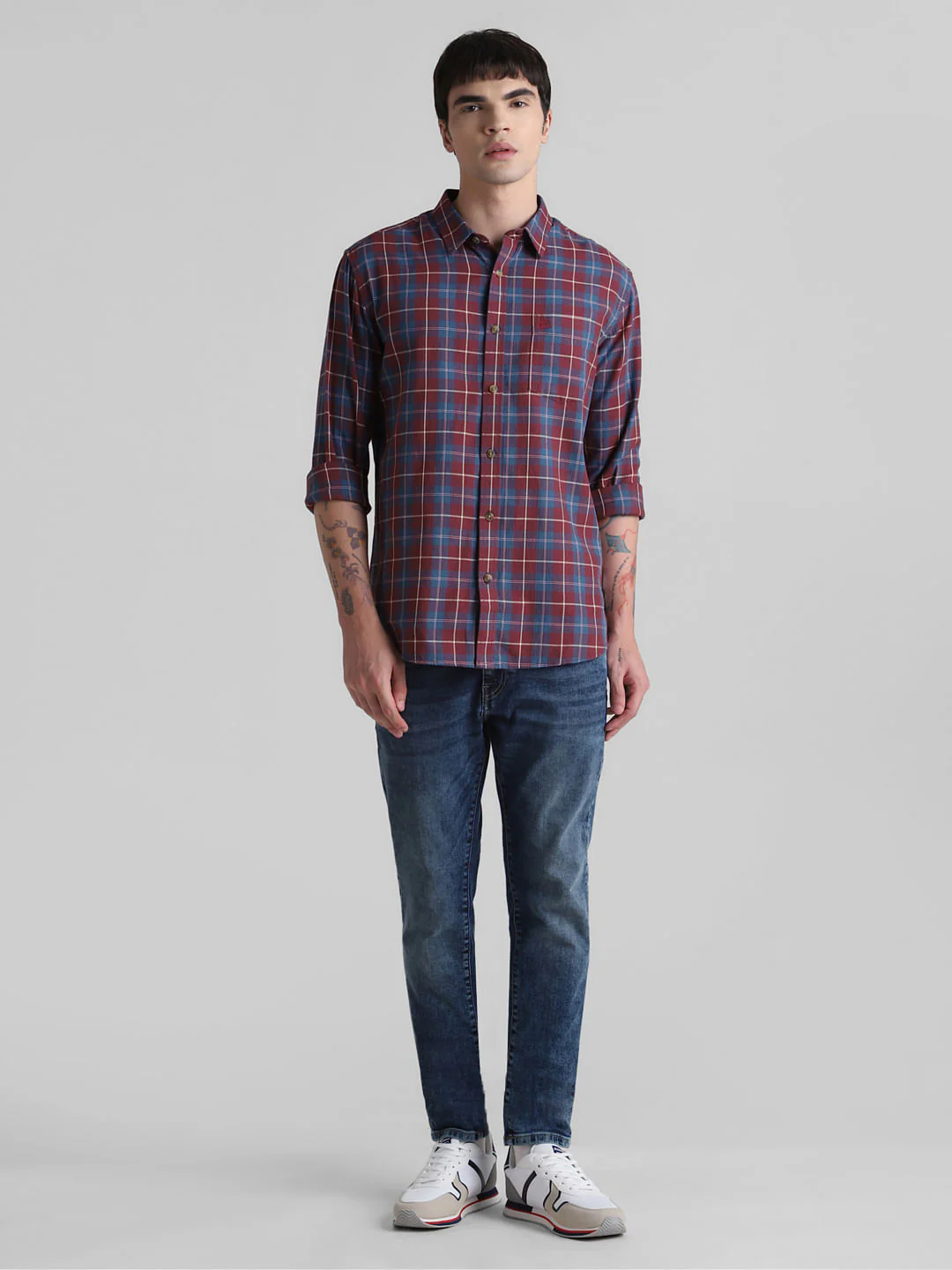 Red Check Full Sleeves Shirt - Image 6