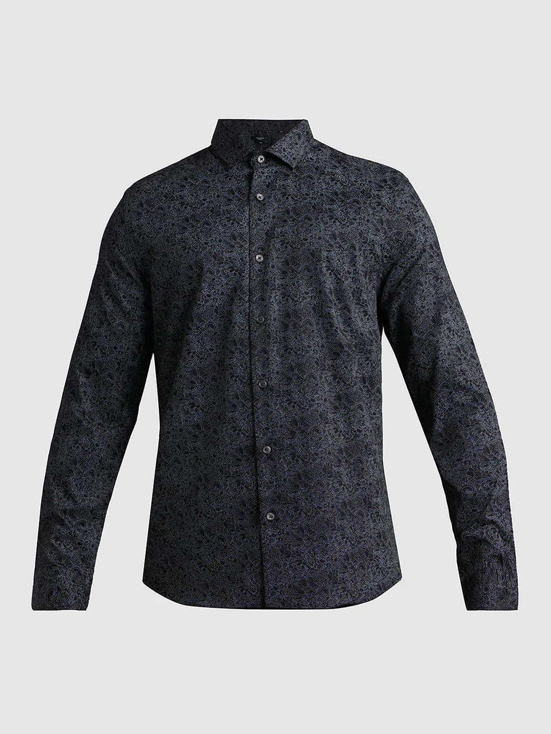 Black Abstract Print Formal Shirt - Image 7