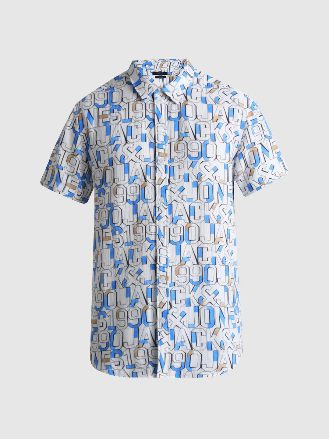 White Logo Print Short Sleeves Shirt - Image 7