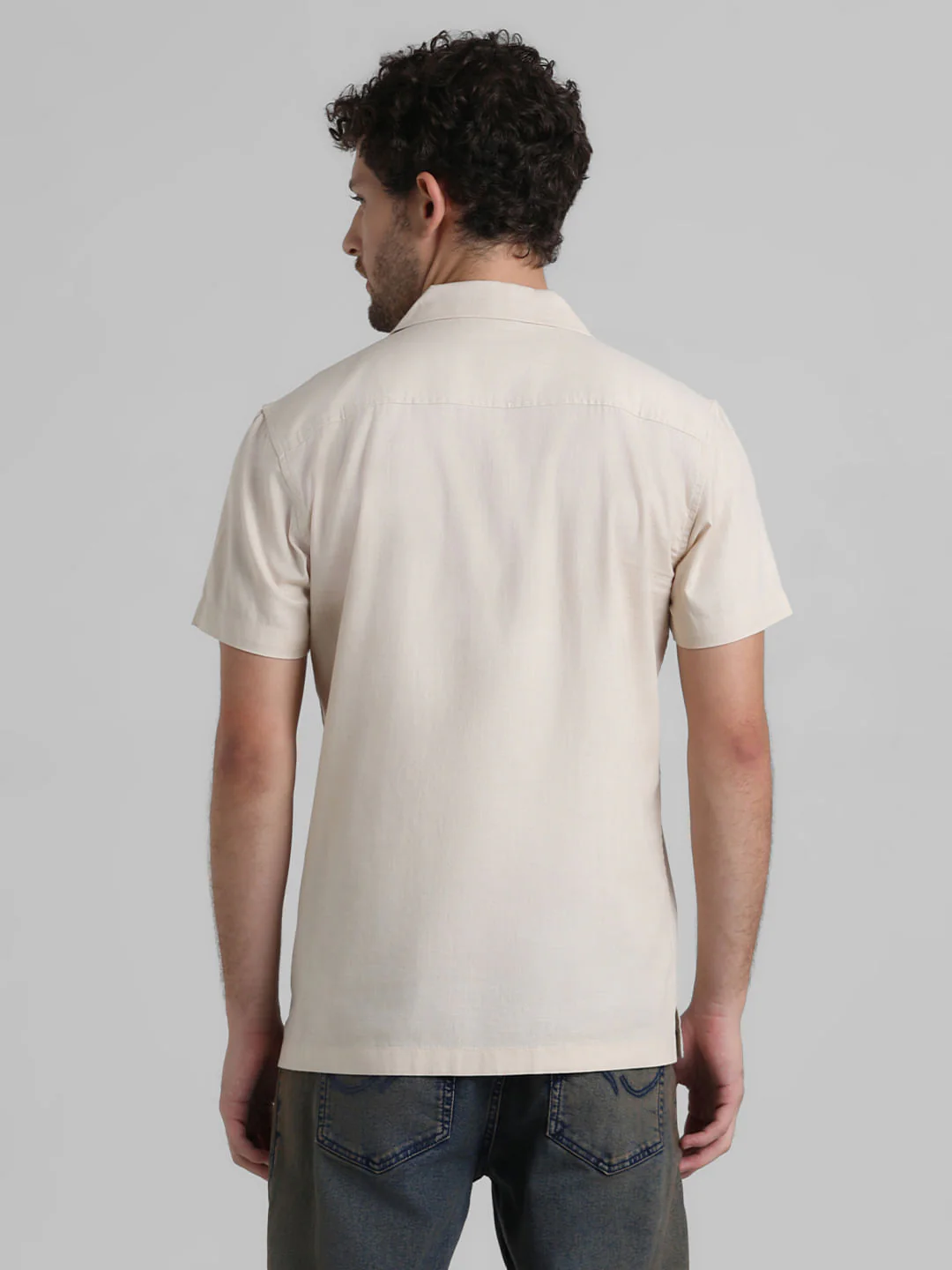 Beige Short Sleeves Shirt - Image 4