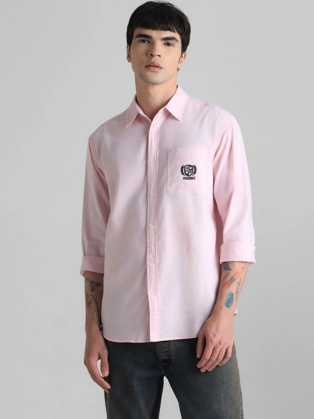 Pink Embroidered Patch Shirt - Image 2