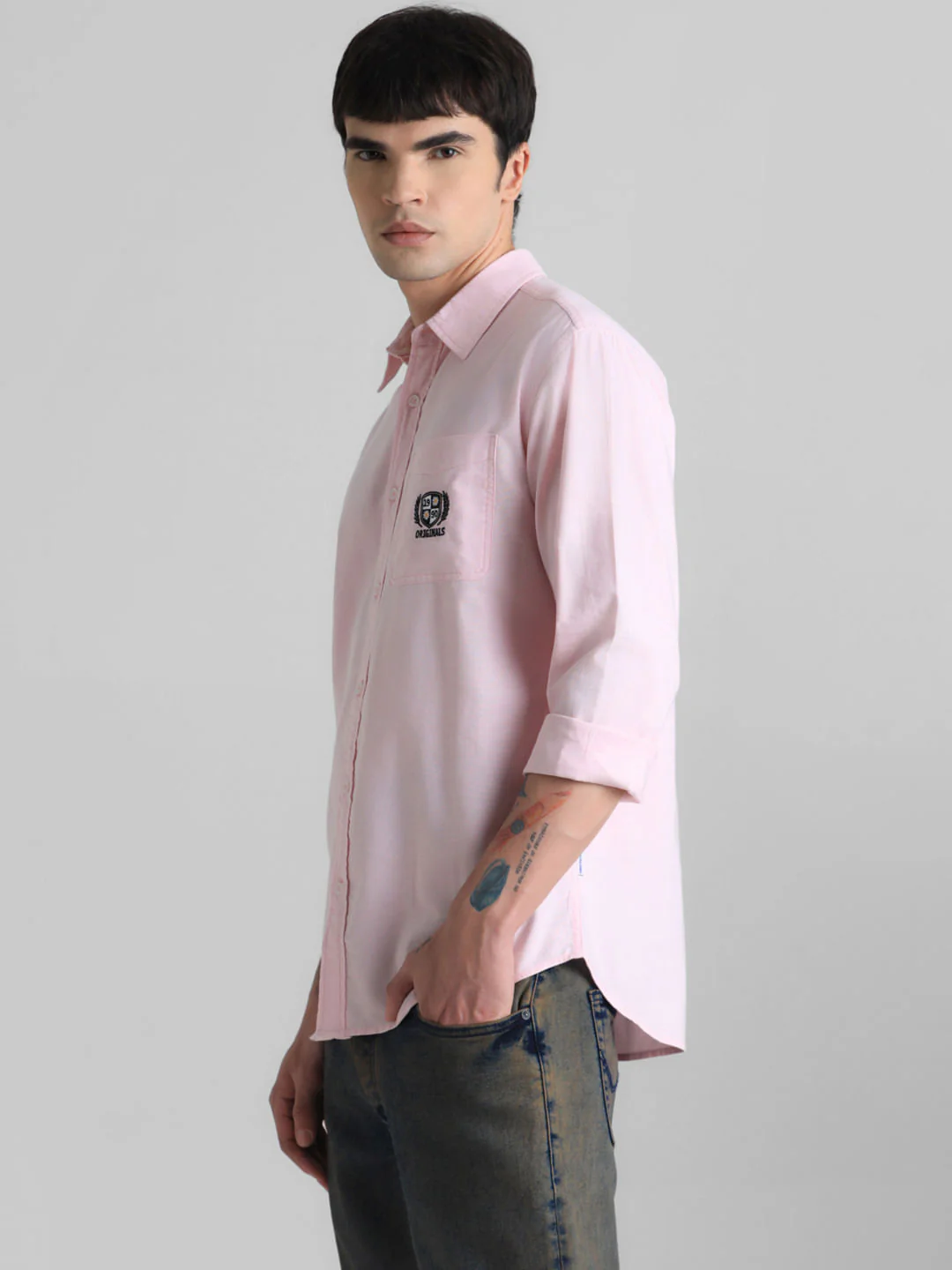 Pink Embroidered Patch Shirt - Image 3