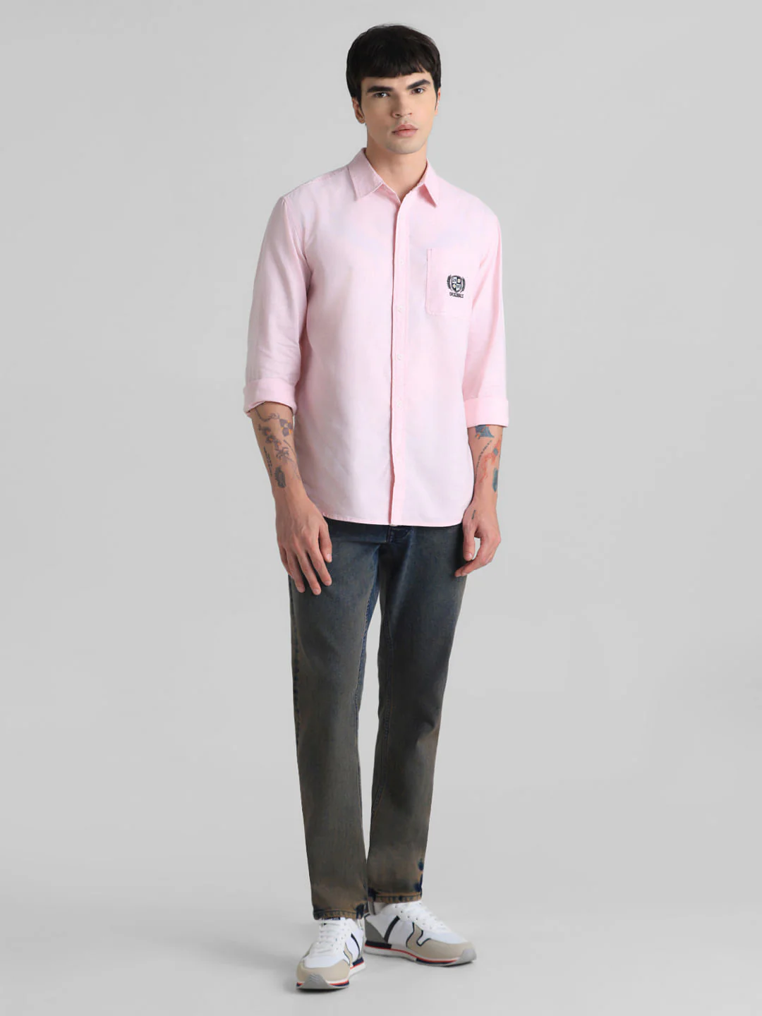Pink Embroidered Patch Shirt - Image 6