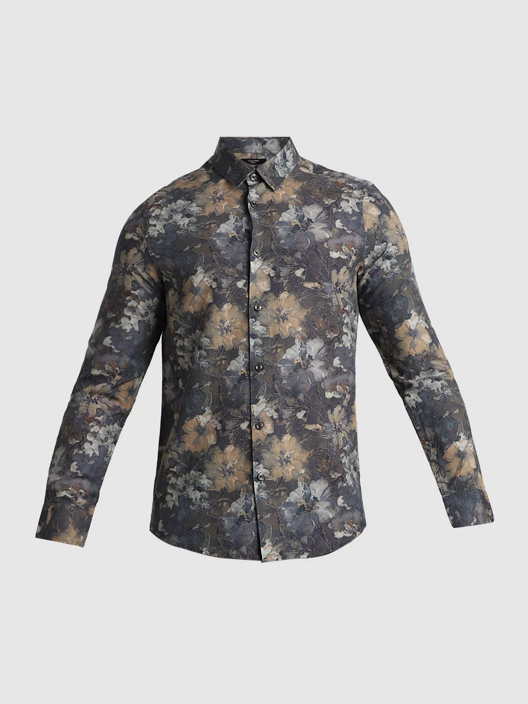 Brown Floral Full Sleeves Shirt - Image 7