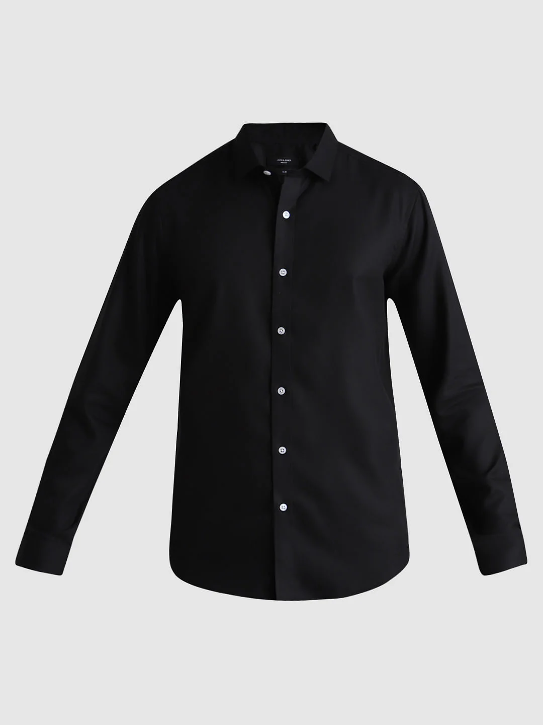 Black Full Sleeves Solid Shirt - Image 7