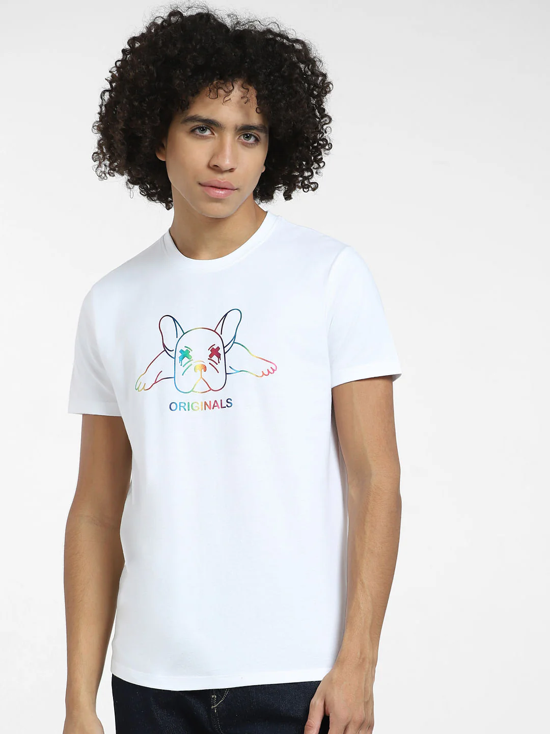 White Logo Graphic Print T-shirt - Image 2