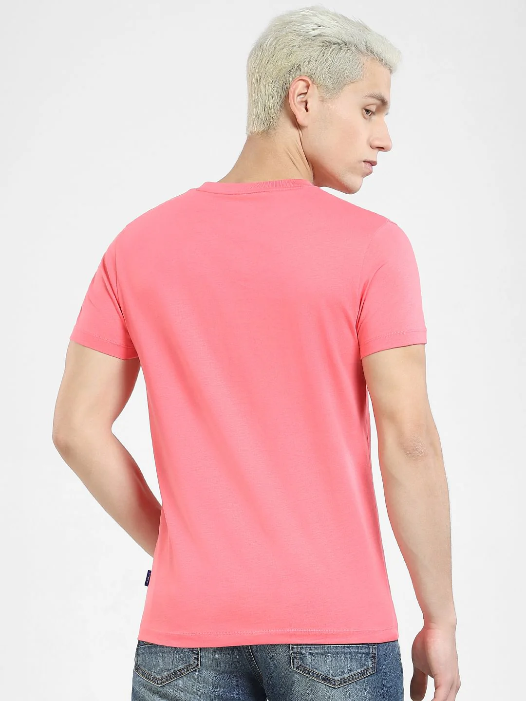 Pink Logo Print Crew Neck T-shirt - Image 4