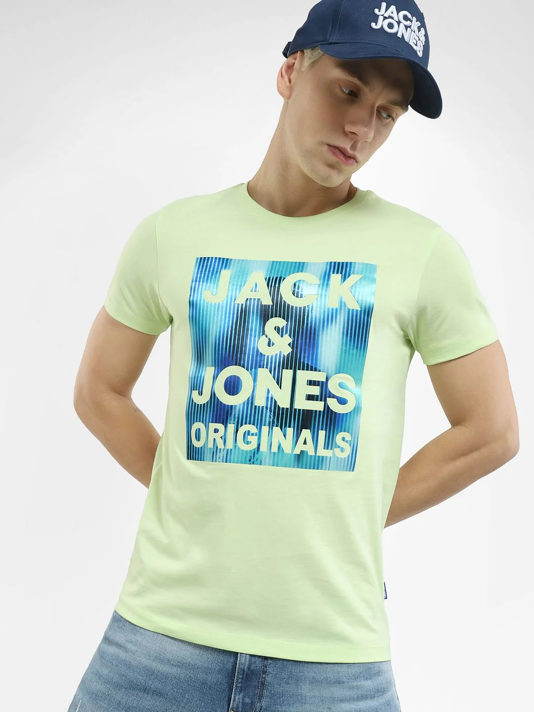 Green Logo Print Crew Neck T-shirt