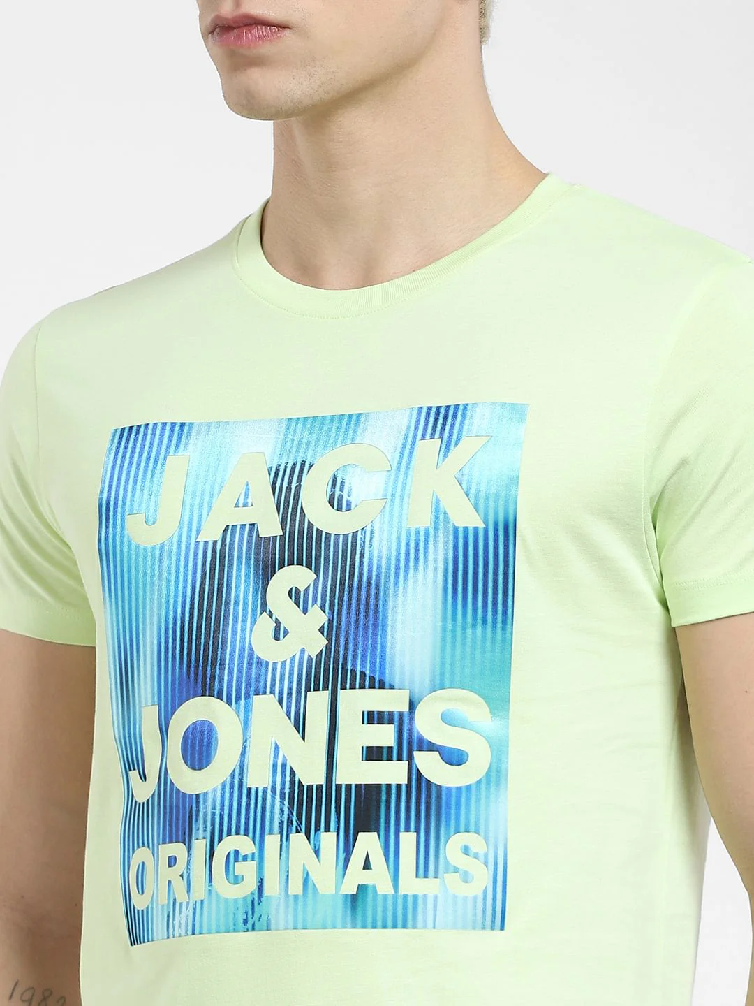Green Logo Print Crew Neck T-shirt - Image 5