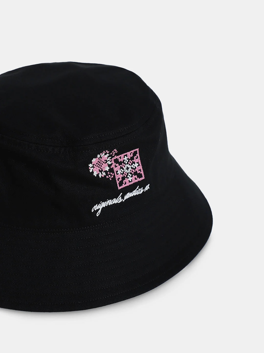 Black Cotton Bucket Hat - Image 4