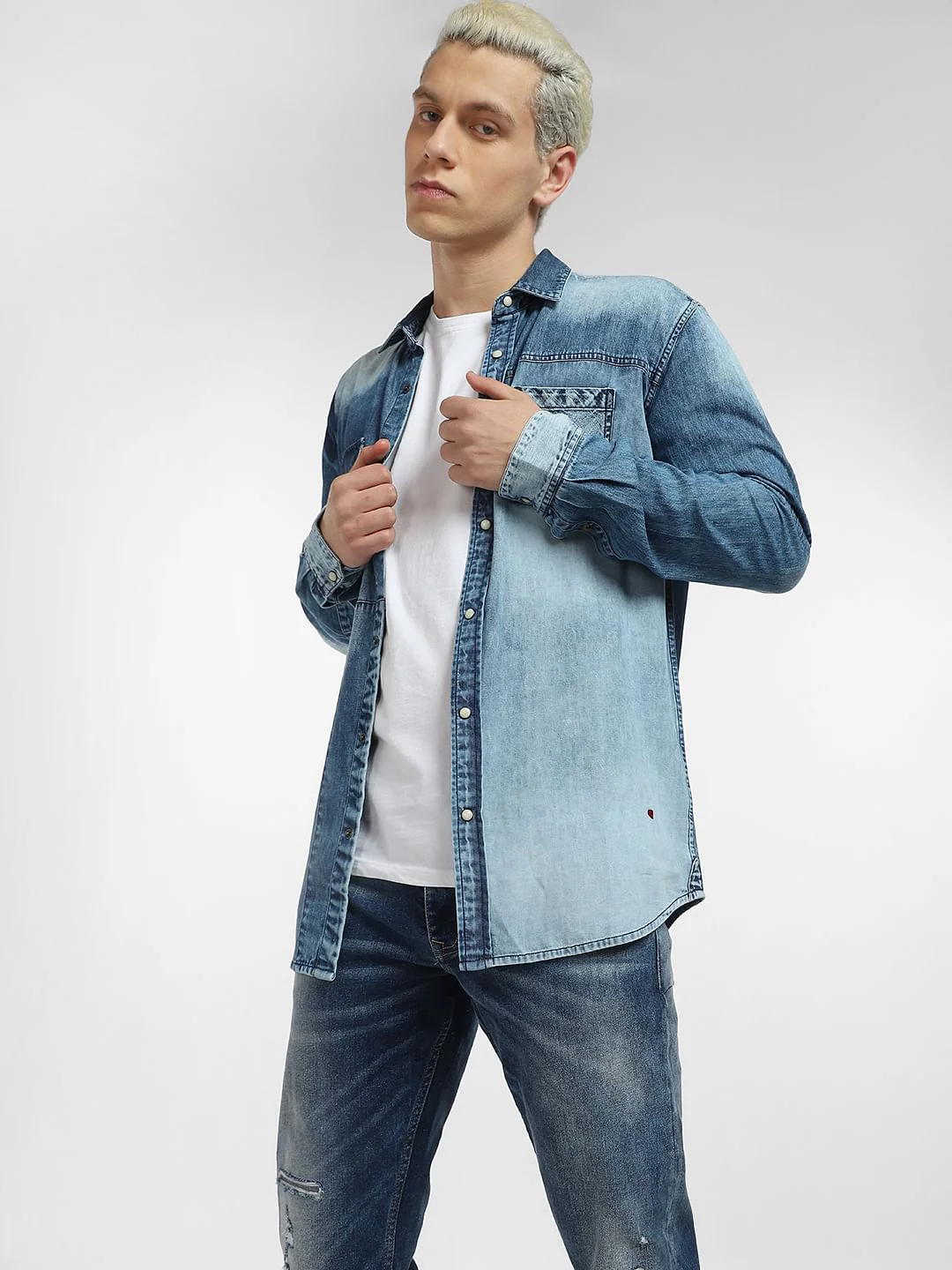 Blue Denim Full Sleeves Shirt