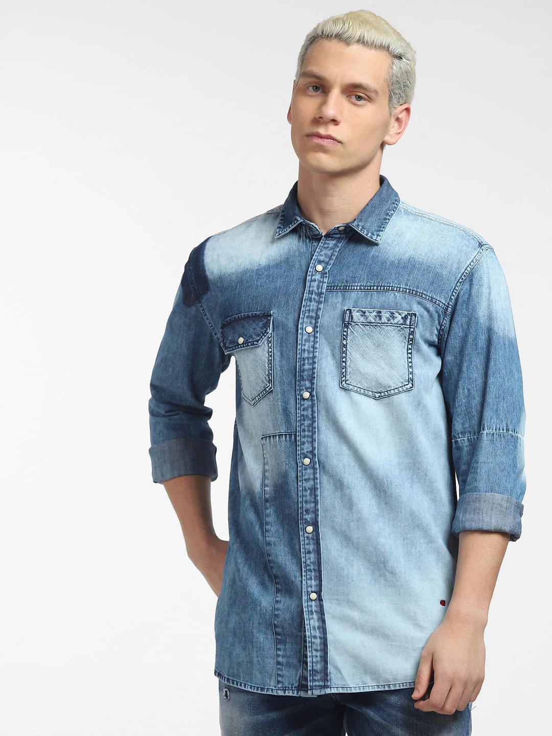 Blue Denim Full Sleeves Shirt - Image 2