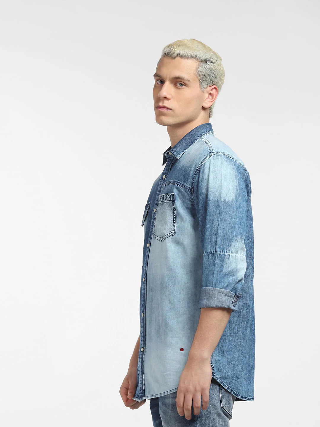 Blue Denim Full Sleeves Shirt - Image 3