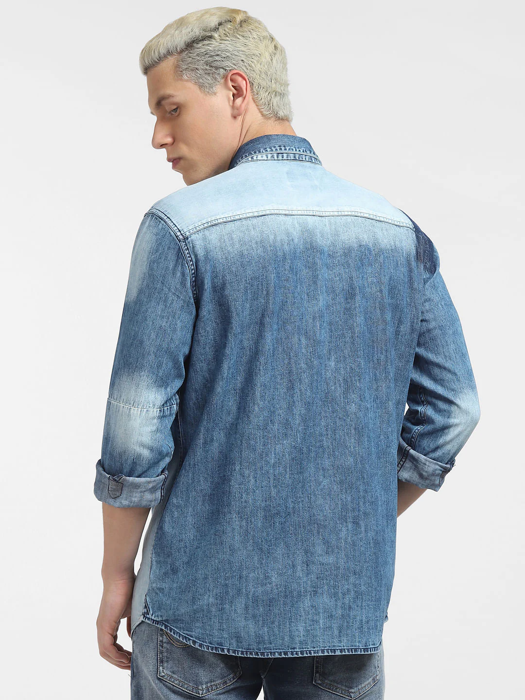 Blue Denim Full Sleeves Shirt - Image 4