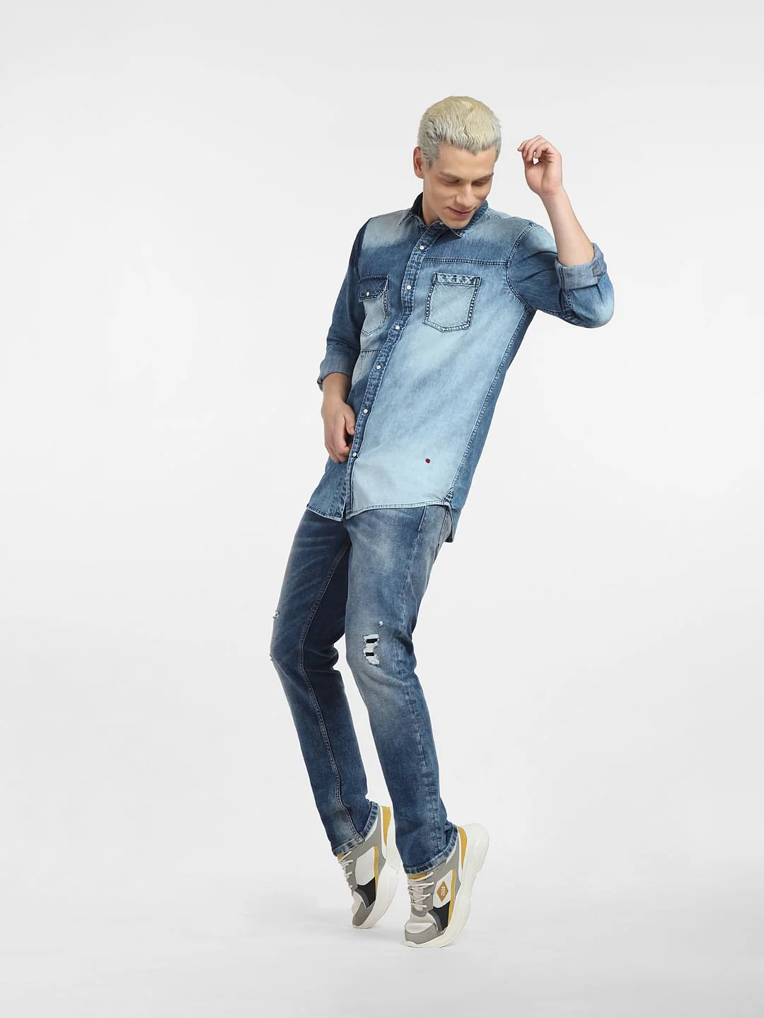 Blue Denim Full Sleeves Shirt - Image 6