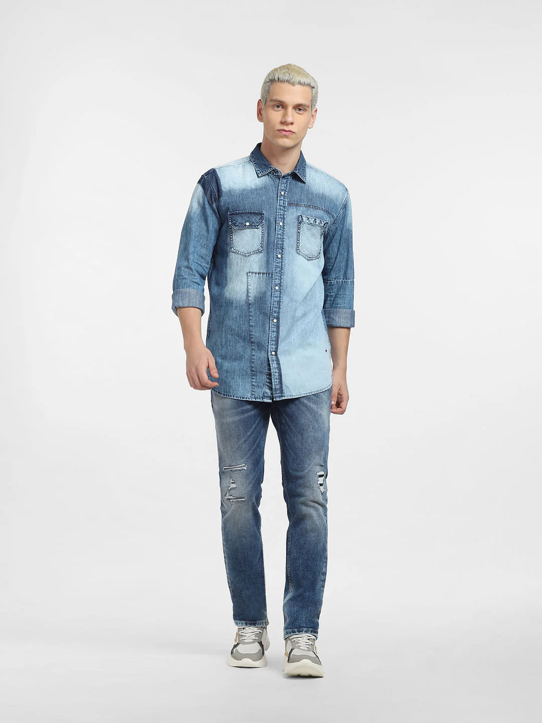 Blue Denim Full Sleeves Shirt - Image 7