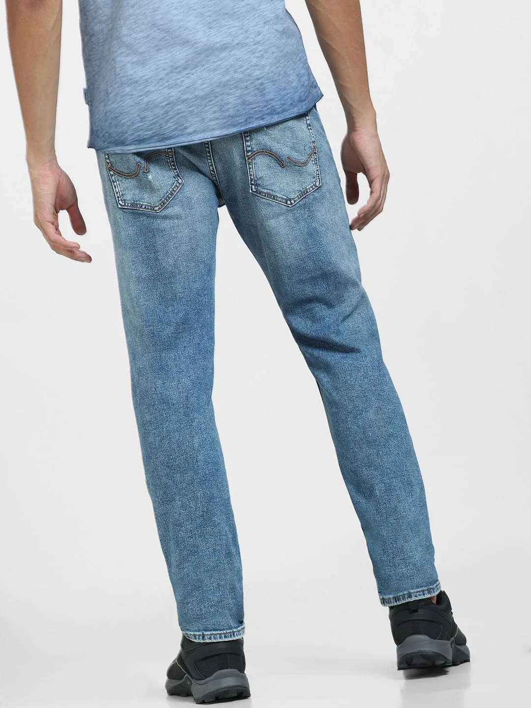 Light Blue Low Rise Distressed Tim Anti Fit Jeans - Image 4
