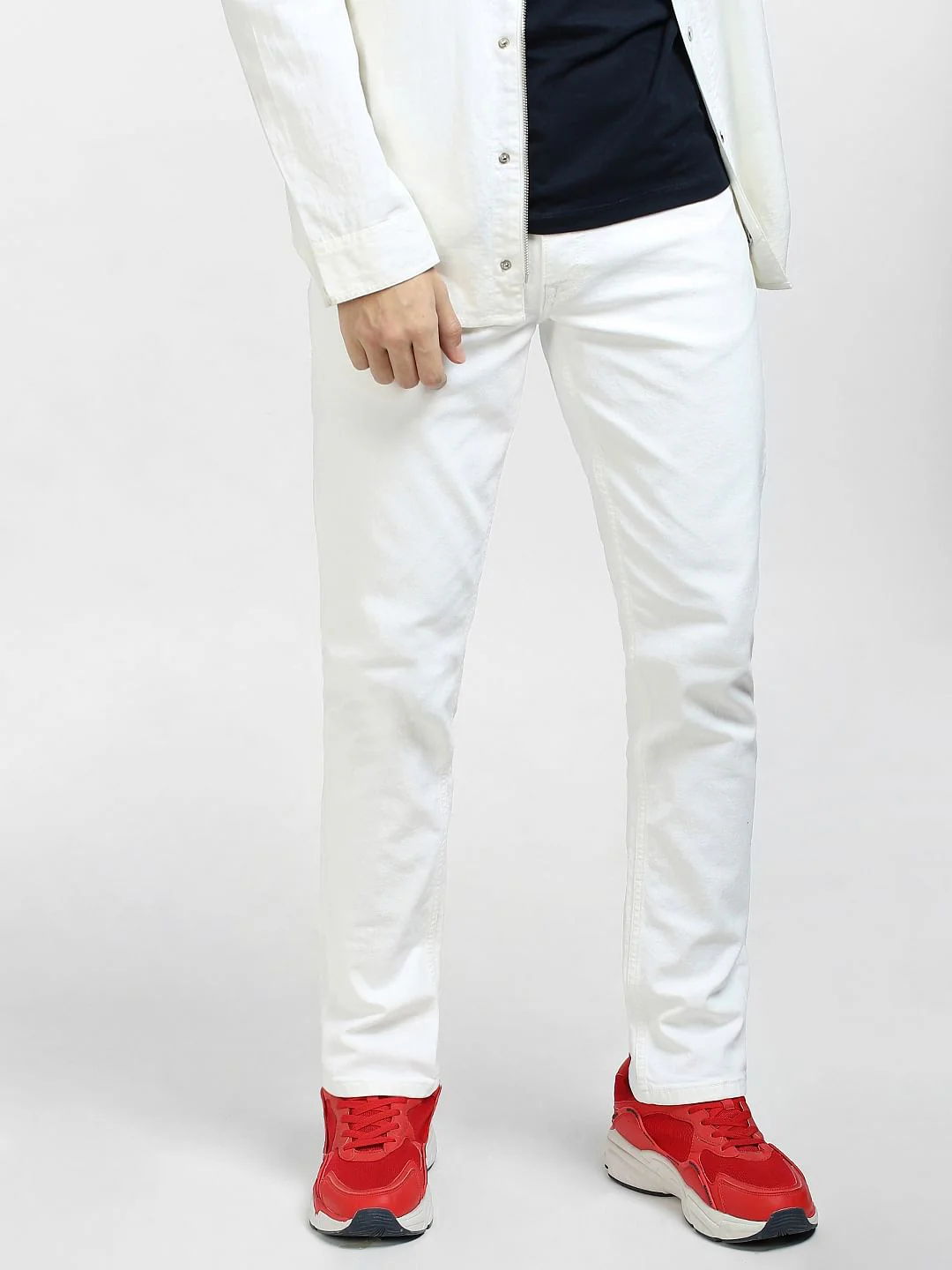 White Low Rise Ben Skinny Fit Jeans - Image 2