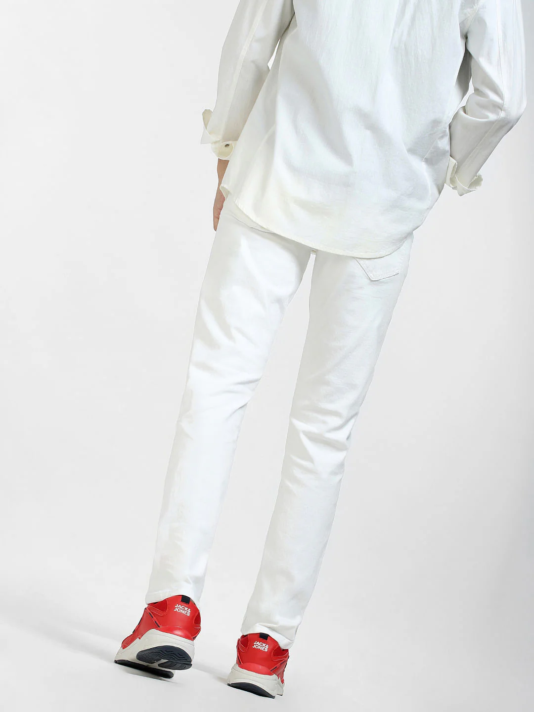 White Low Rise Ben Skinny Fit Jeans - Image 4