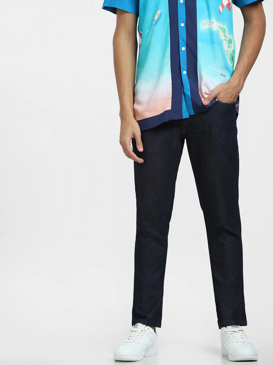 Dark Blue Low Rise Ben Skinny Jeans - Image 2