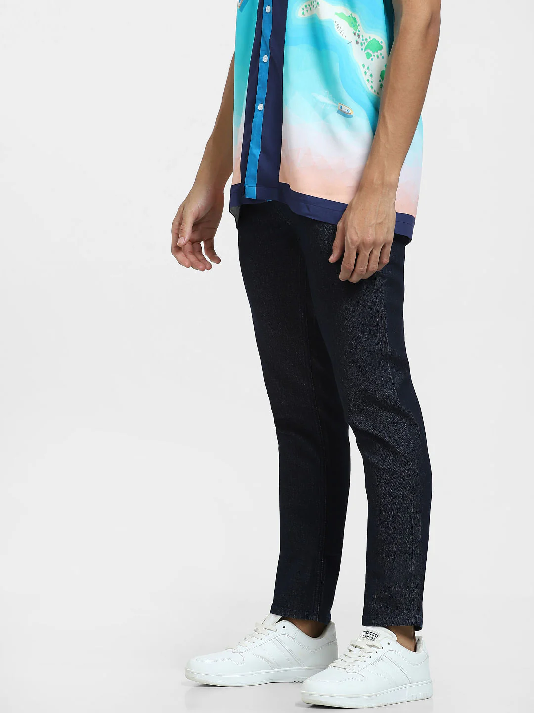 Dark Blue Low Rise Ben Skinny Jeans - Image 3