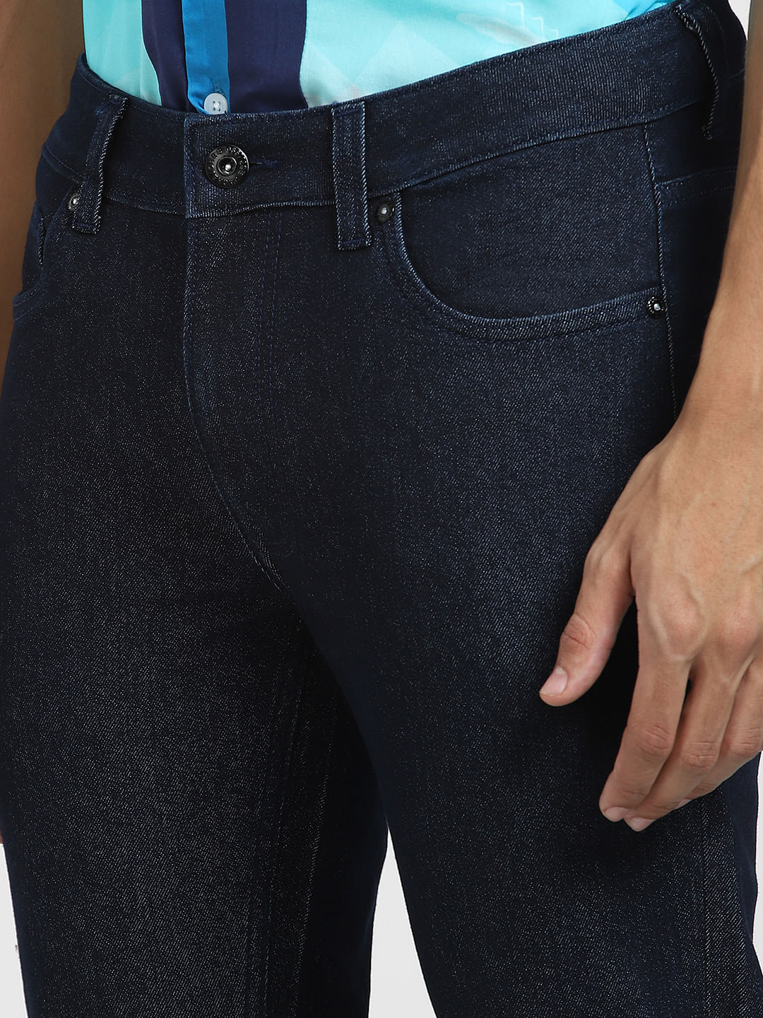 Dark Blue Low Rise Ben Skinny Jeans - Image 5