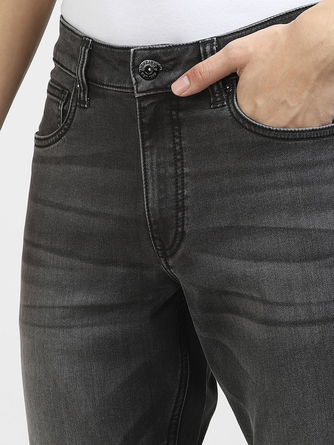 Black Low Rise Glenn Slim Fit Jeans - Image 5