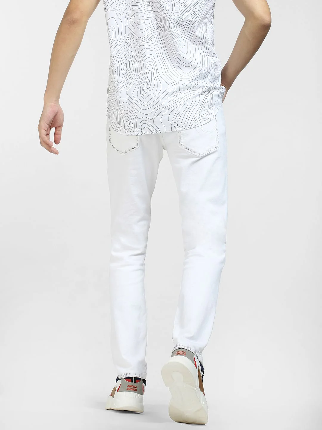 White Low Rise Glenn Slim Fit Jeans - Image 4