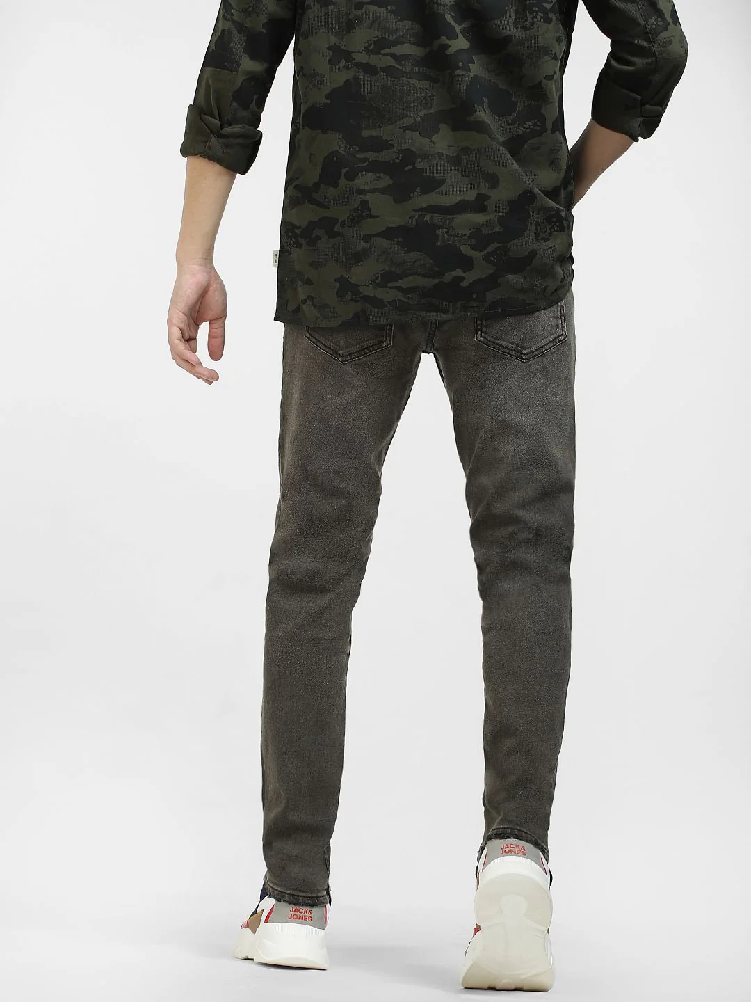 Black Low Rise Distressed Ben Skinny Jeans - Image 4