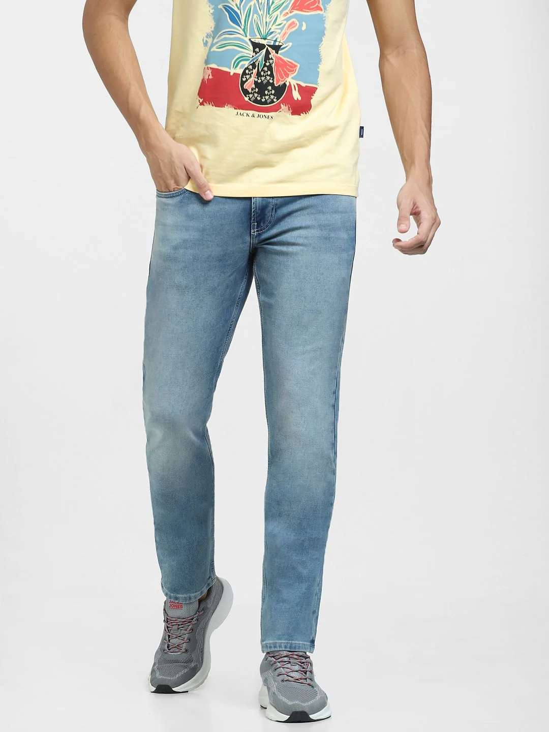 Light Blue Low Rise Glenn Slim Fit Jeans - Image 2