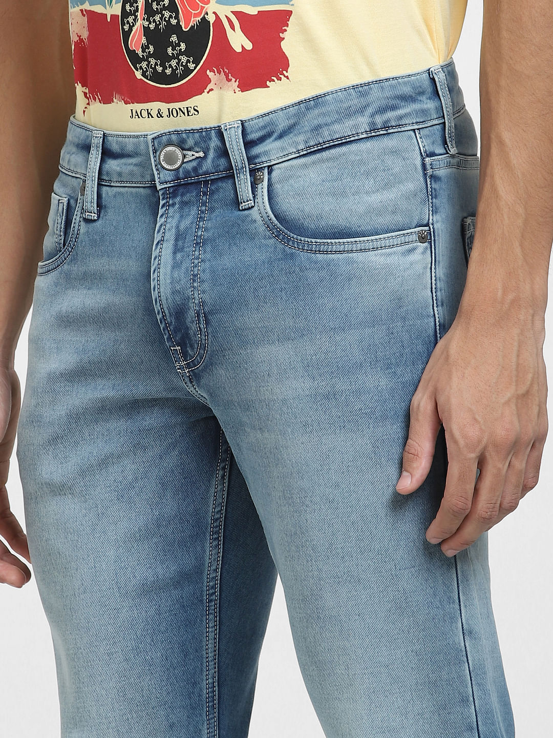Light Blue Low Rise Glenn Slim Fit Jeans - Image 5