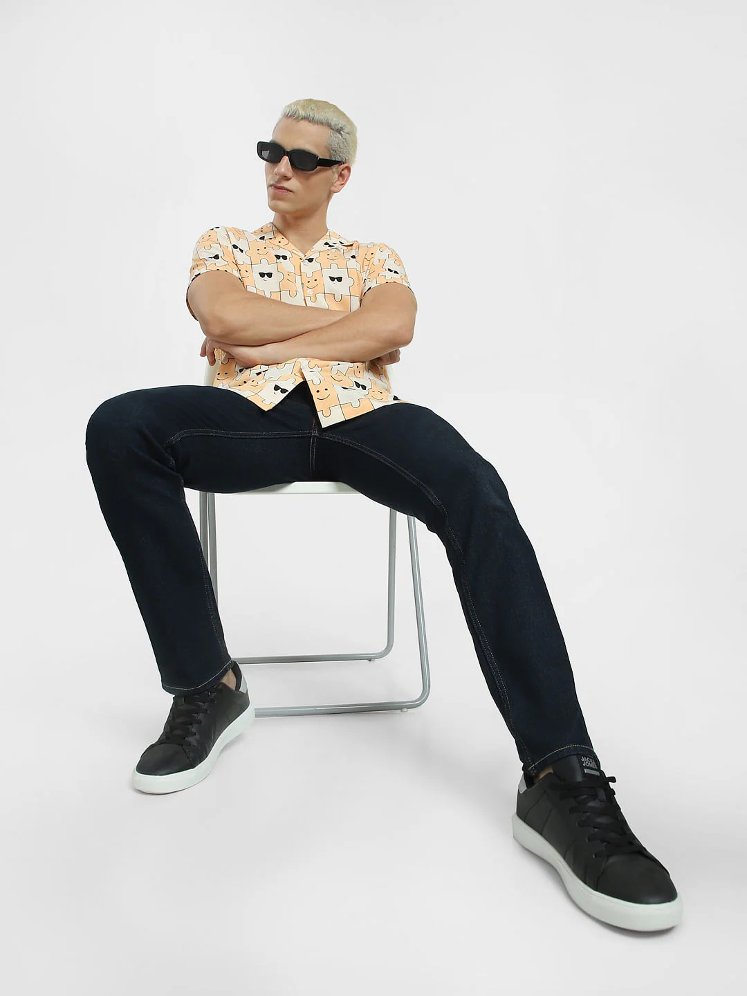Dark Blue Low Rise Glenn Slim Fit Jeans