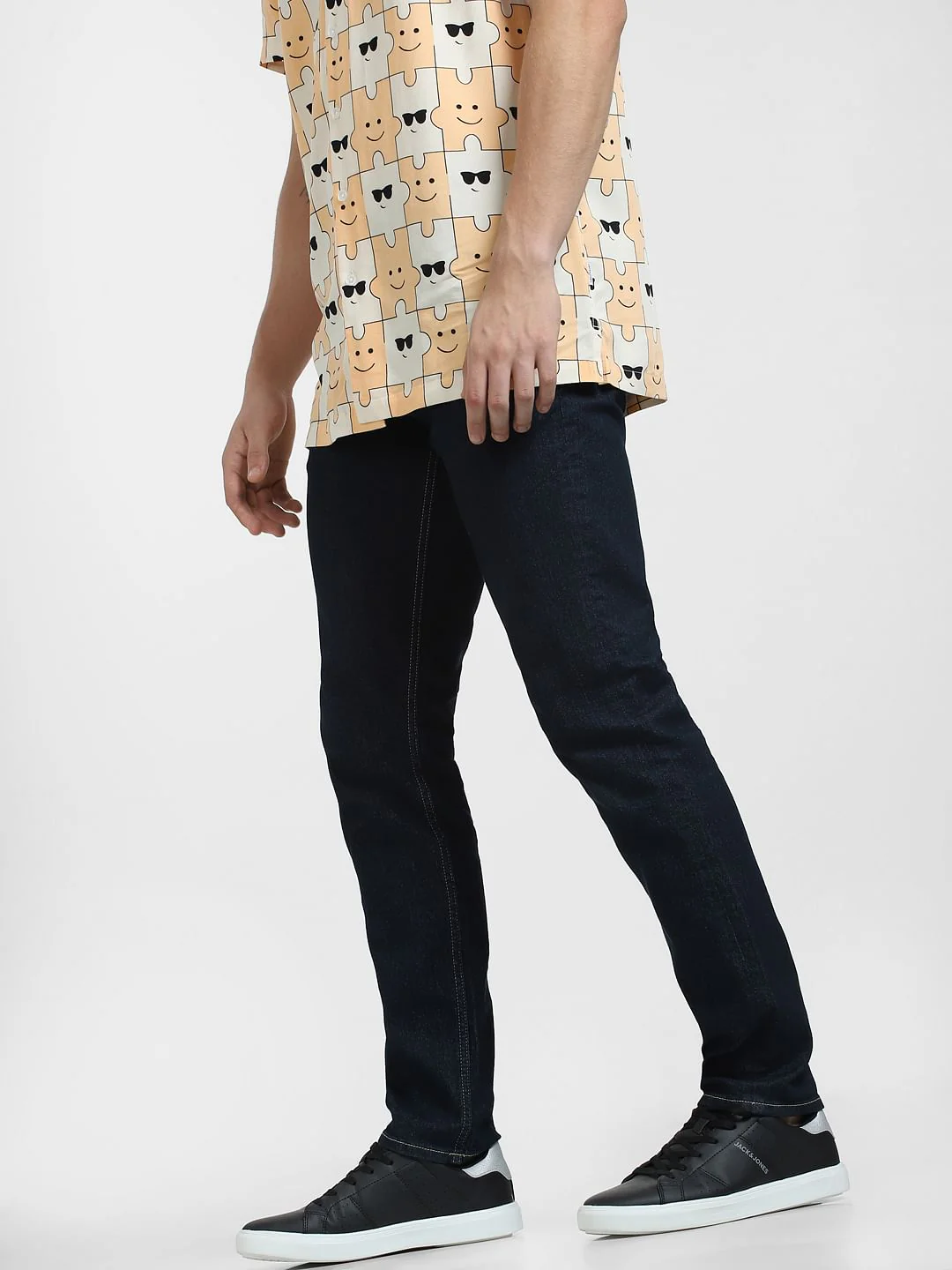Dark Blue Low Rise Glenn Slim Fit Jeans - Image 3