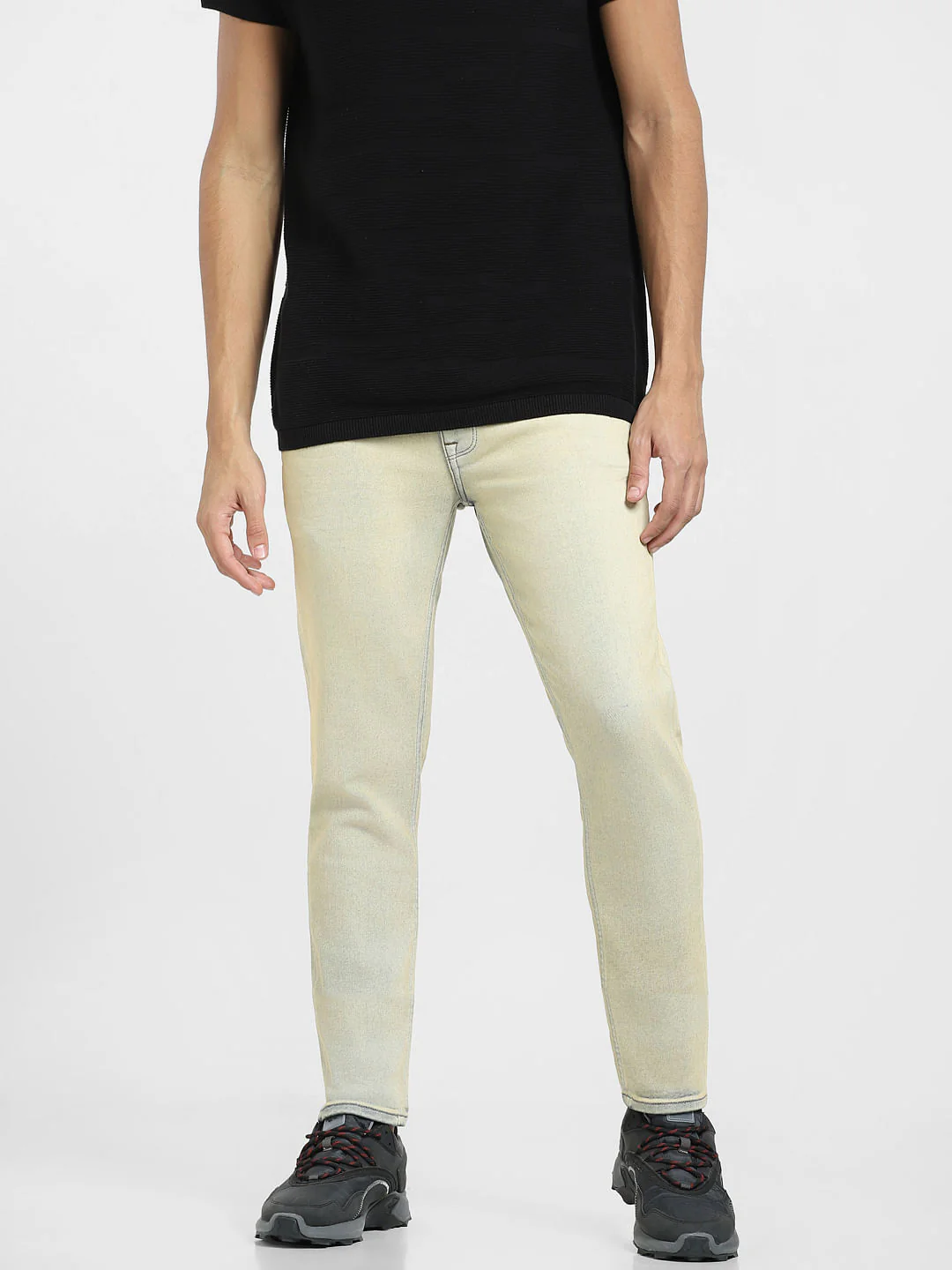 Blue Low Rise Heavily Washed Skinny Jeans - Image 2