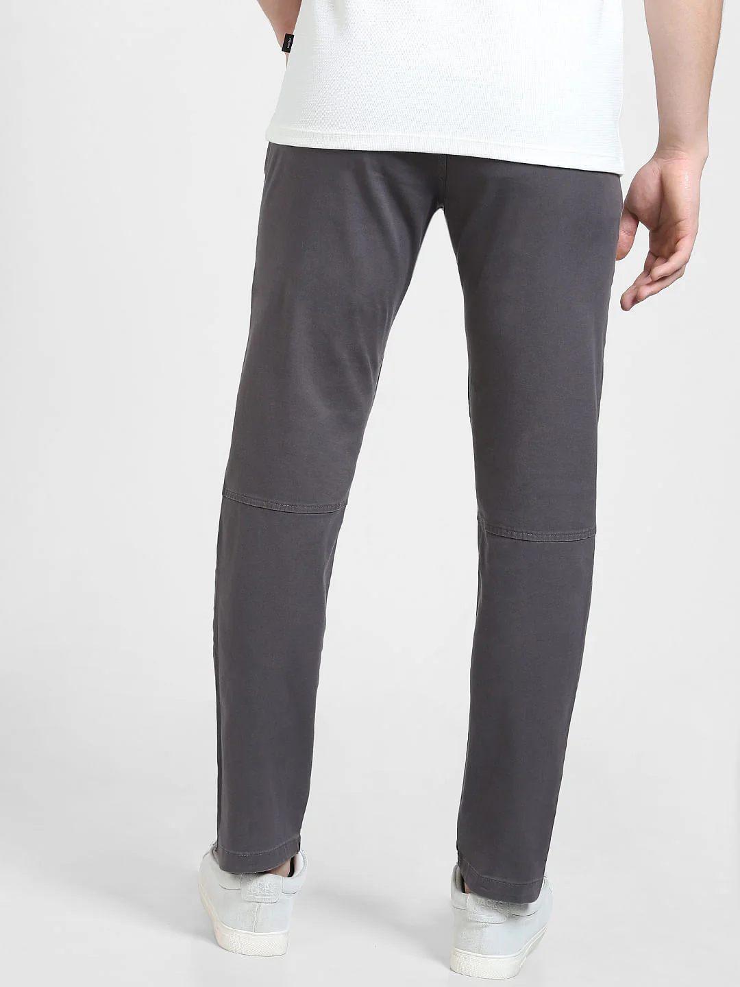 Grey Mid Rise Cargo Pants - Image 4