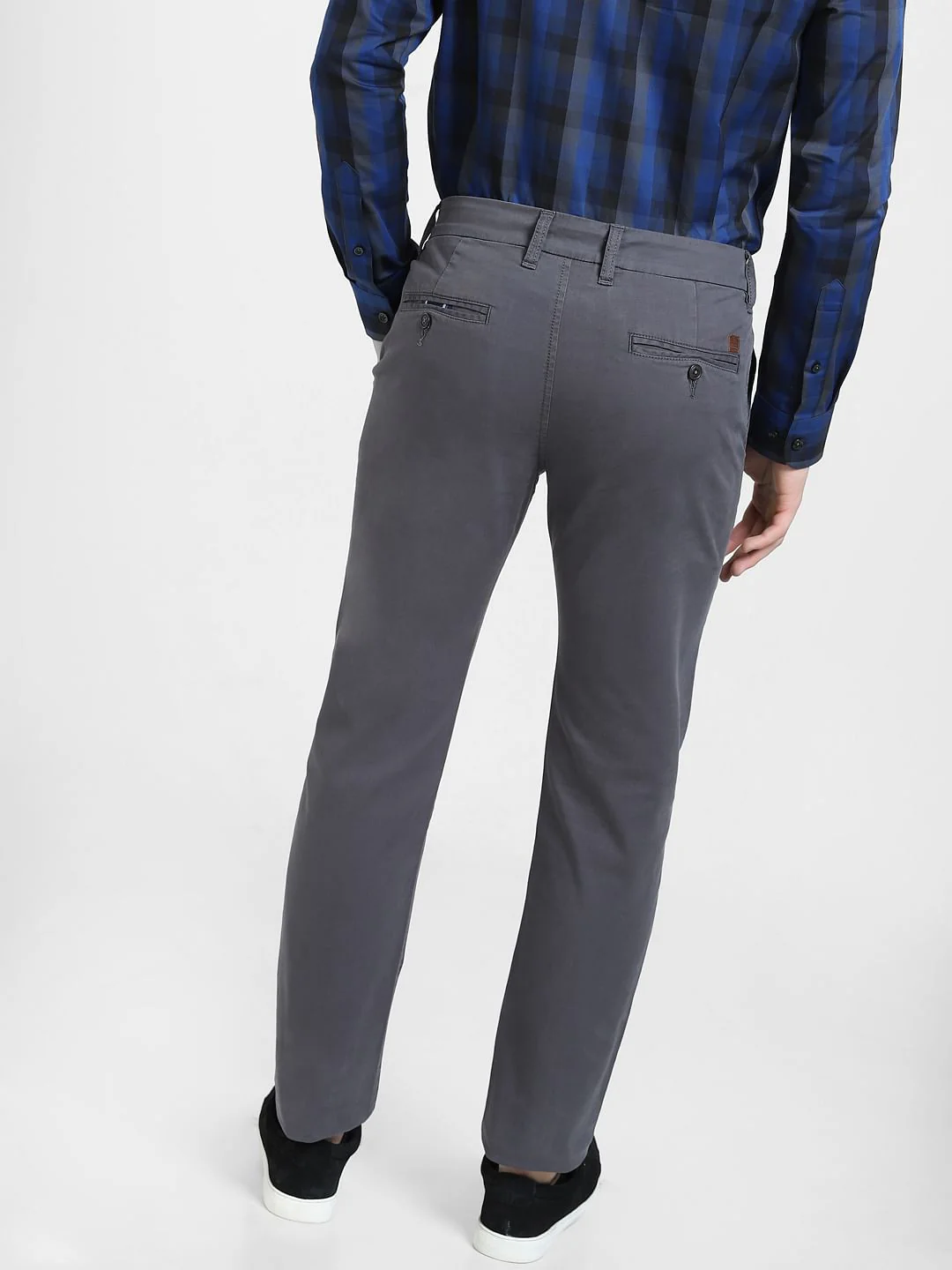 Grey Mid Rise Pants - Image 4