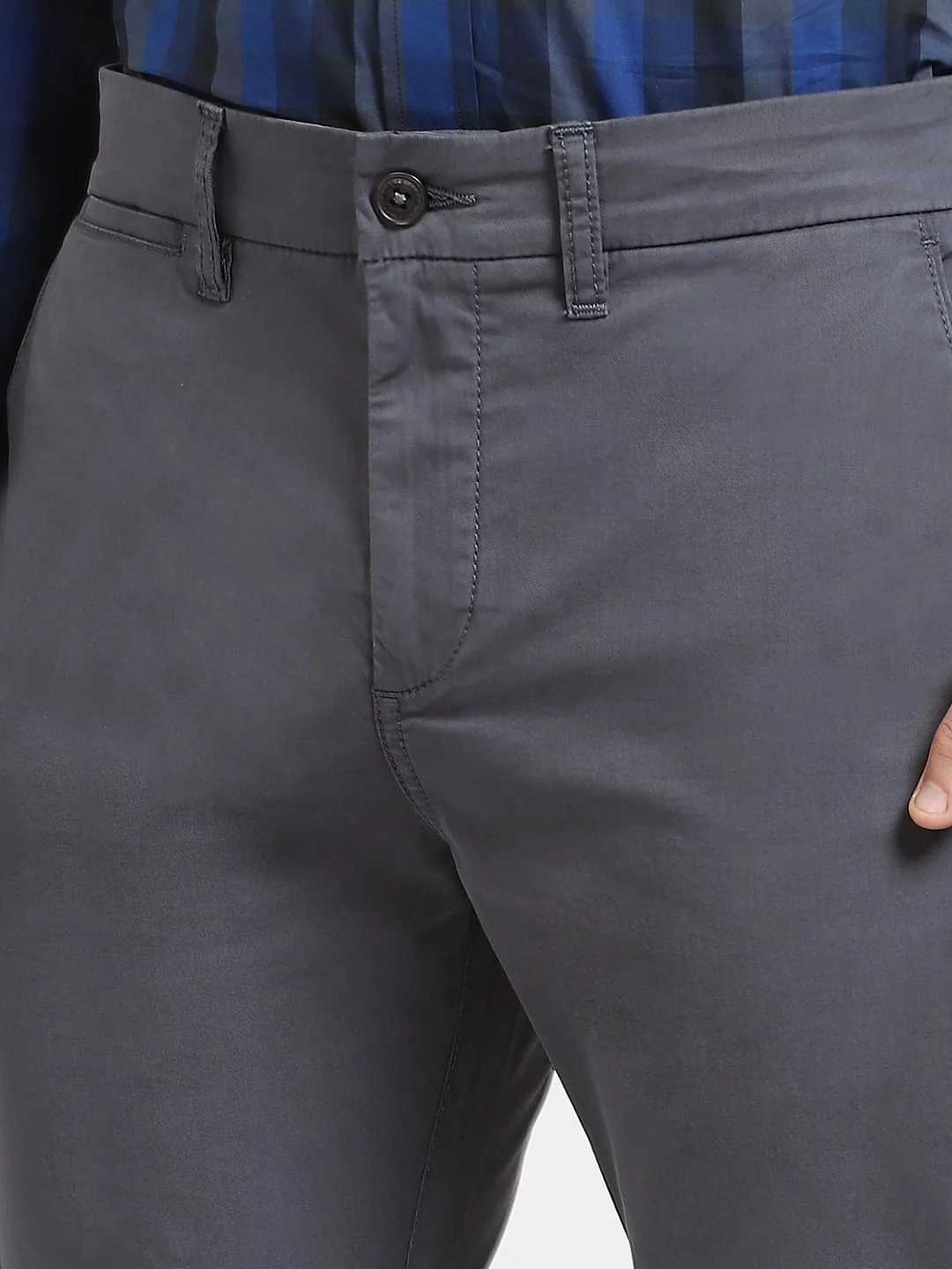 Grey Mid Rise Pants - Image 5