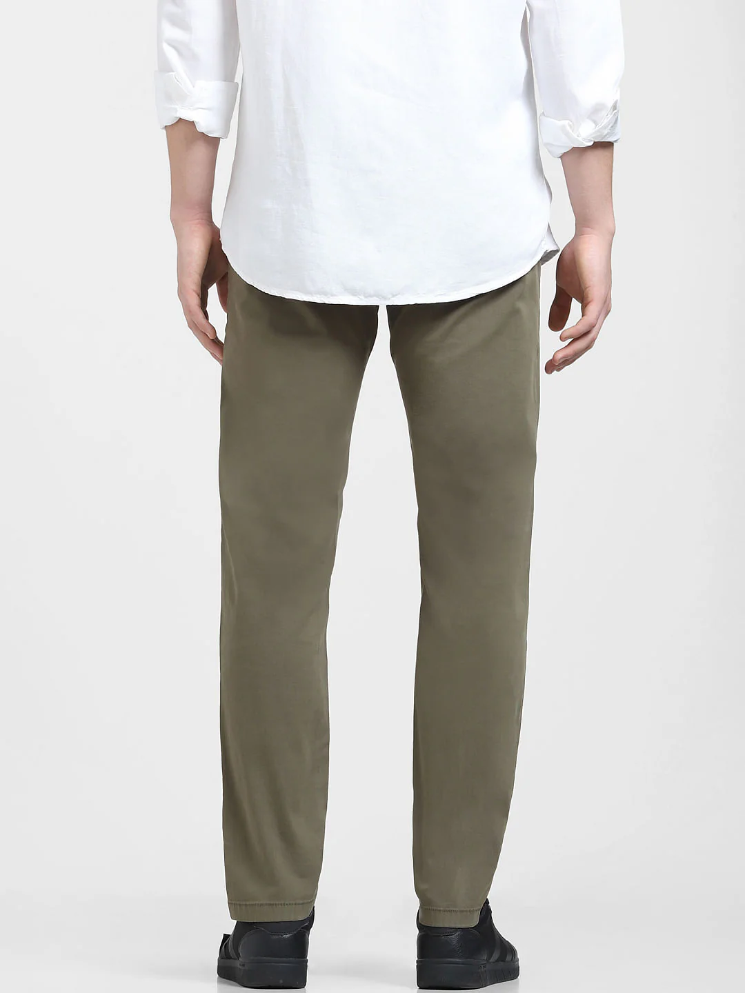Green Mid Rise Regular Fit Pants - Image 4
