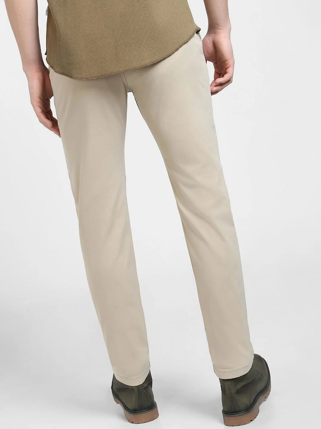 Khaki Mid Rise Regular Fit Pants - Image 3
