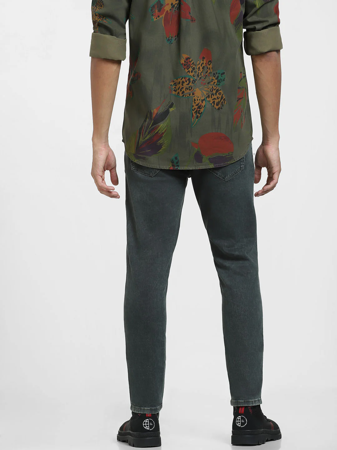 Green Low Rise Liam Skinny Fit Jeans - Image 4