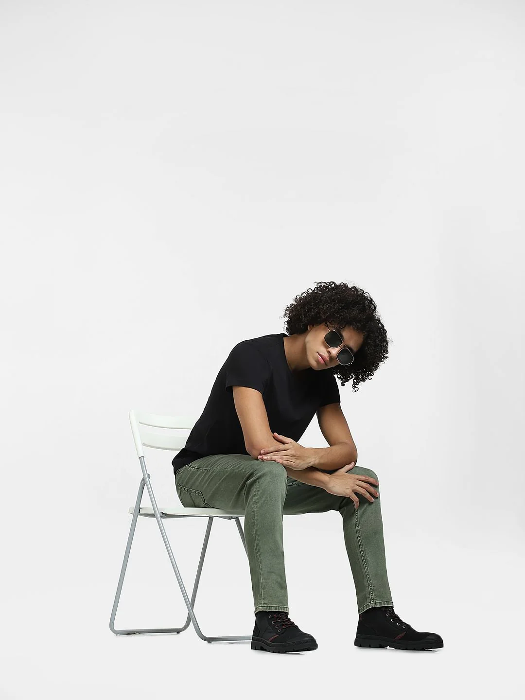 Green Low Rise Glenn Slim Jeans