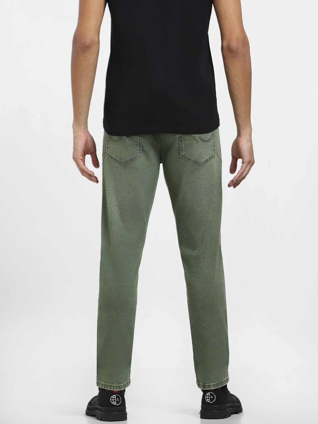 Green Low Rise Glenn Slim Jeans - Image 4
