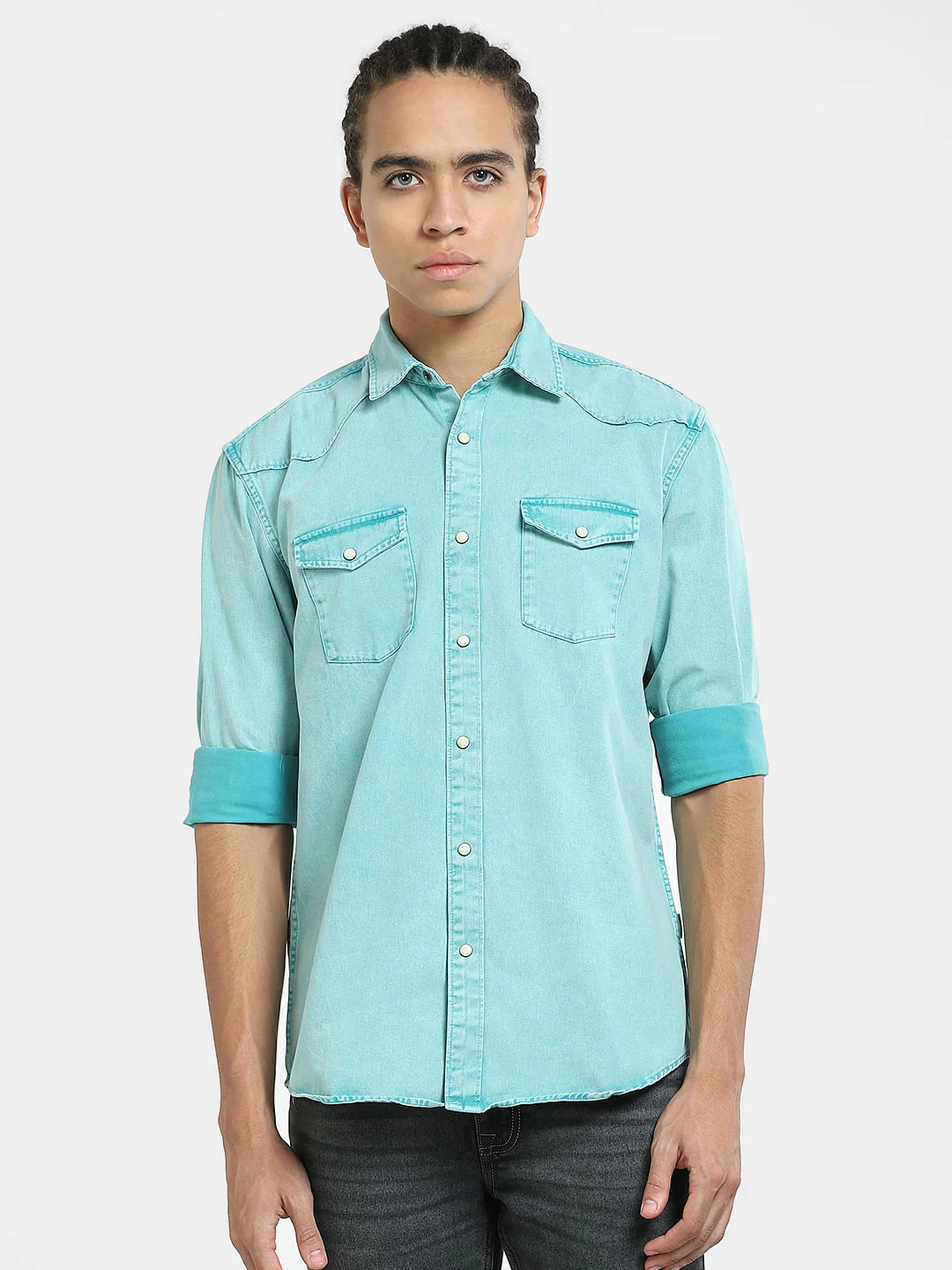 METAVERSE Blue Full Sleeves Shirt - Image 2