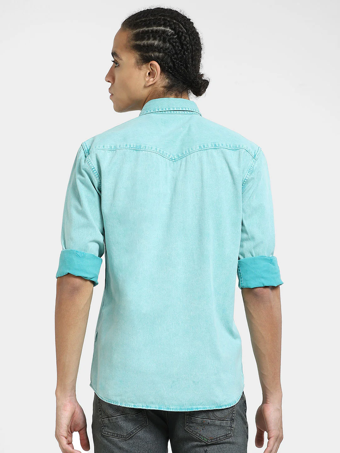 METAVERSE Blue Full Sleeves Shirt - Image 4