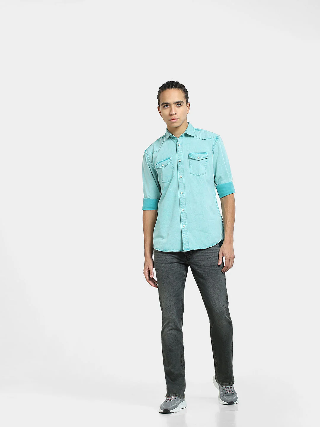 METAVERSE Blue Full Sleeves Shirt - Image 6