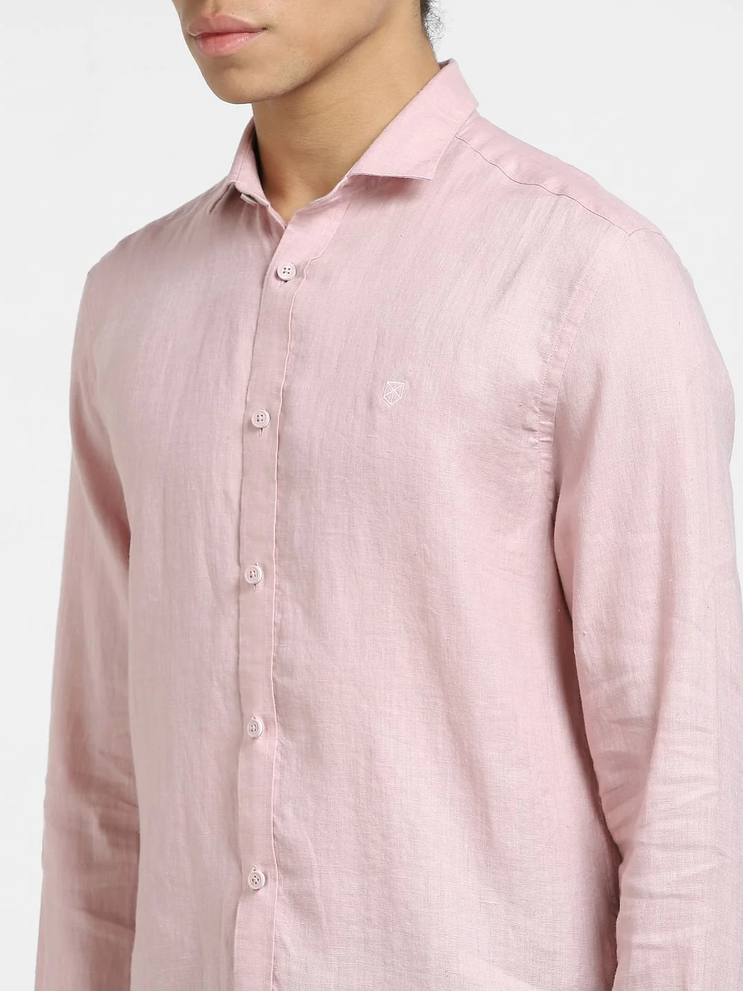 Pink Linen Full Sleeves Shirt - Image 5