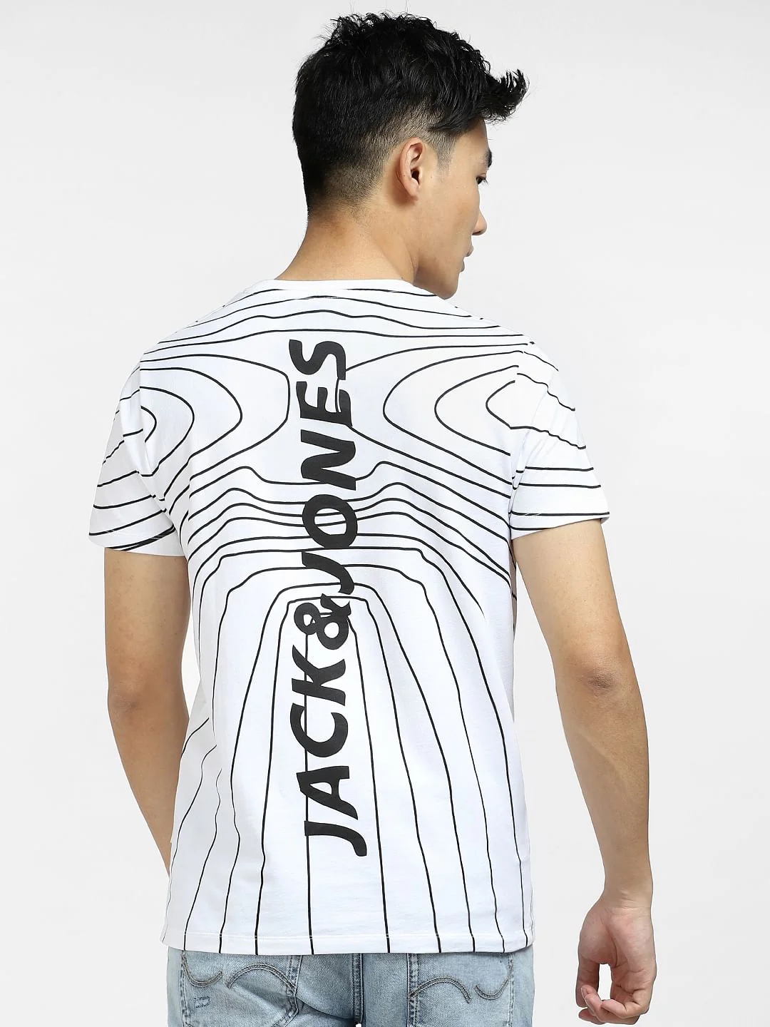 White Logo Print Crew Neck Co-ord T-shirt - Image 3