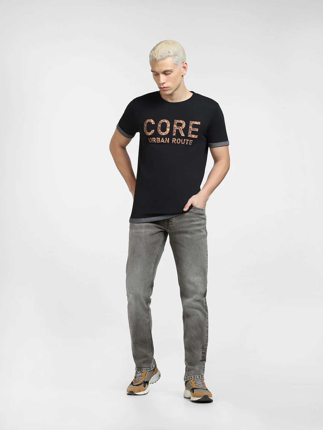 Black Reversible Logo Print Crew Neck T-shirt - Image 6