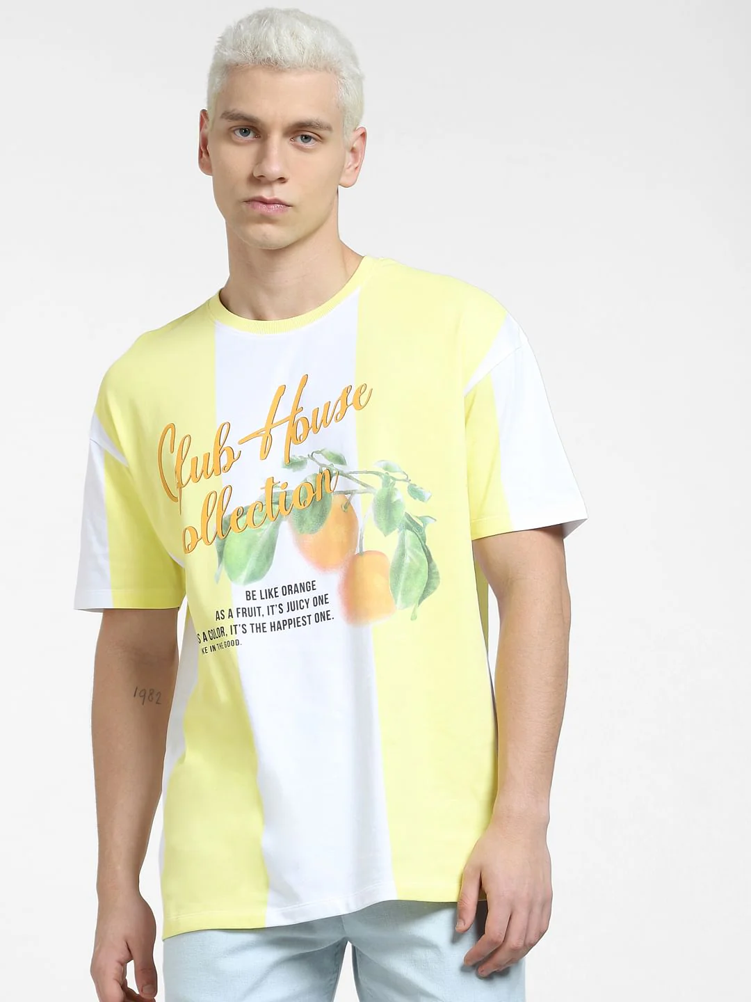 Yellow Printed Boxy Fit T-shirt - Image 2