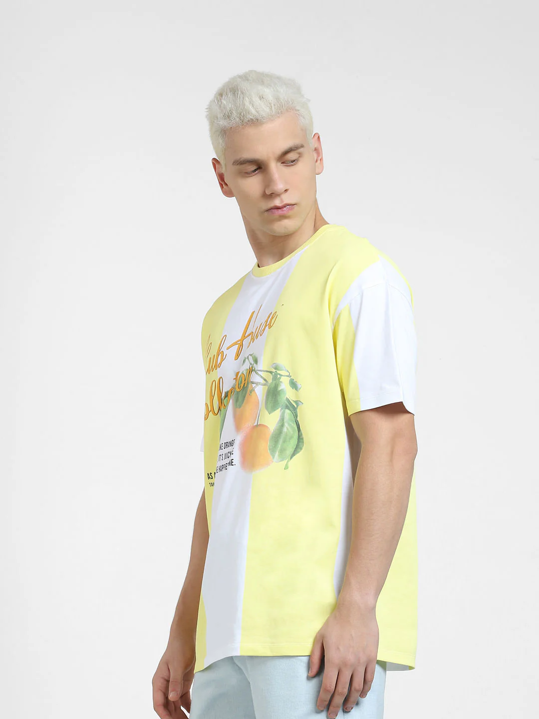Yellow Printed Boxy Fit T-shirt - Image 3